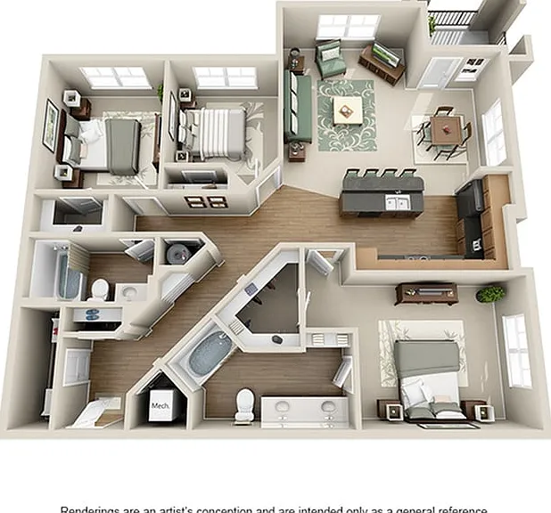 3 Bedroom | 2 Bath | 1434 SF 3 Bedroom | 2 Bath | 1434 SF