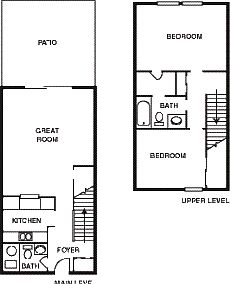 2 Bedroom/1.5 Bath
