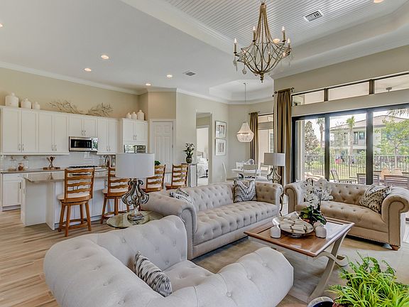 Great room overlooking kitchen