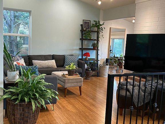 TV can be upstairs or downstairs.