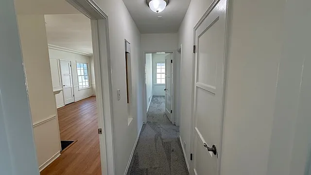 Hallway between bedrooms