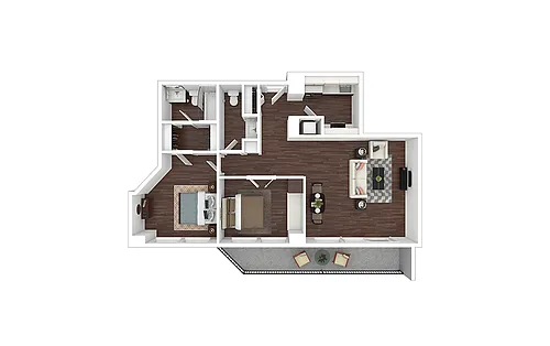 Floor plan B2 - Renovated