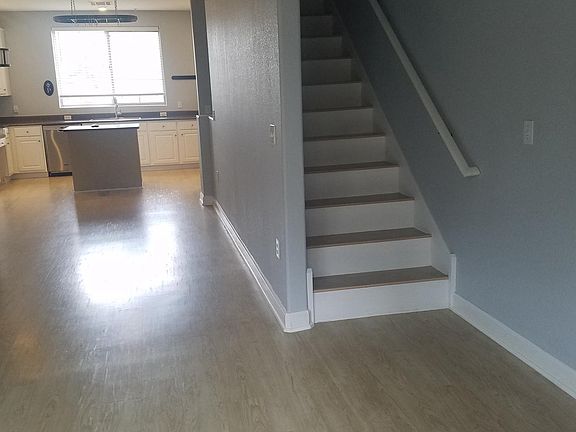 Stairs to bedrooms and bathrooms