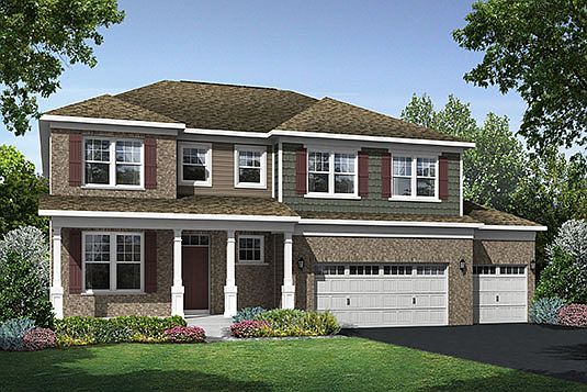 Elevation F with a Brick facade