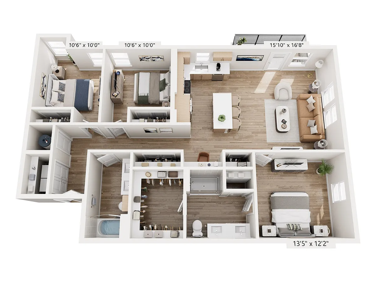 Floor plan The Madison - 3B