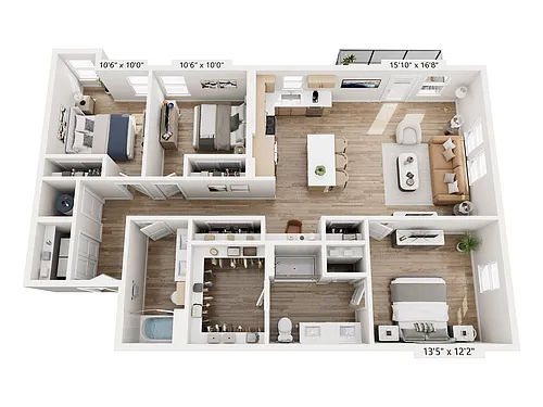 Floor plan The Madison - 3B