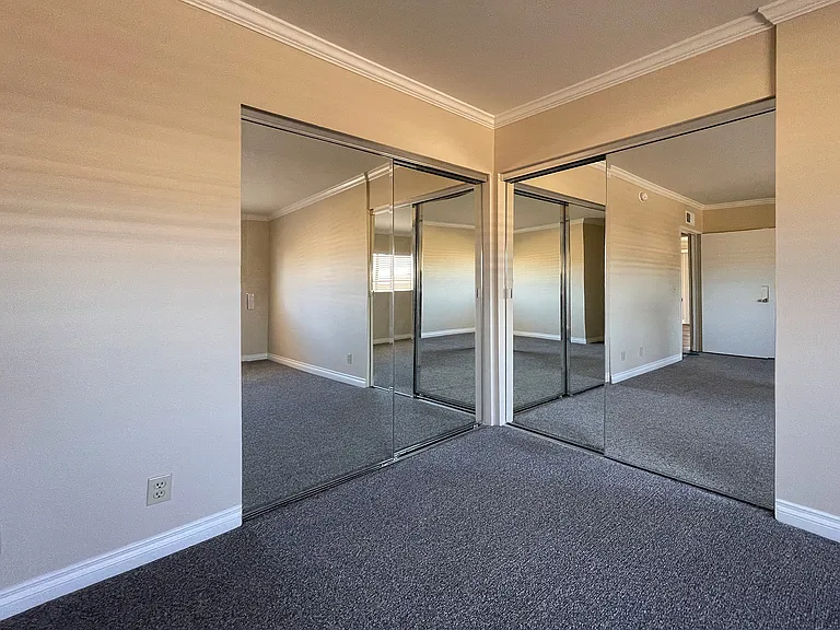 DOUBLE mirrored closets in second bedroom!