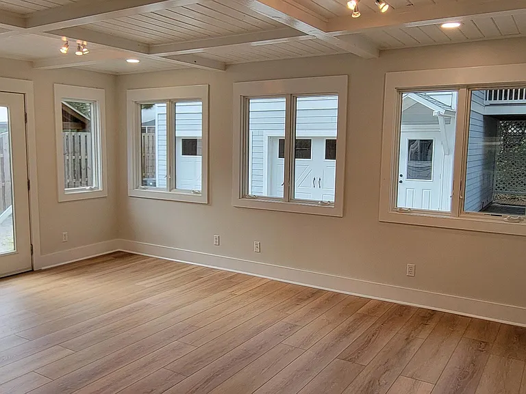 Flex Room for Office, Exercise, Media or Additional Living Space, Coffered Wood Ceiling