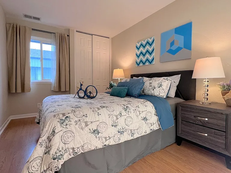 The furnishings shown in the photos are for staging purposes only. Unit is rented unfurnished.