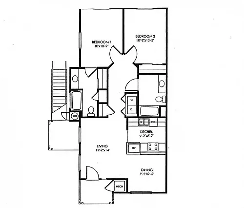 Floor plan 2x2 - First Floor
