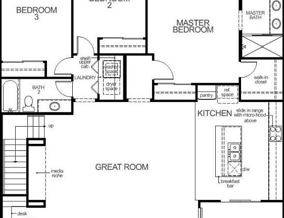 Floor plan is open and spacious
