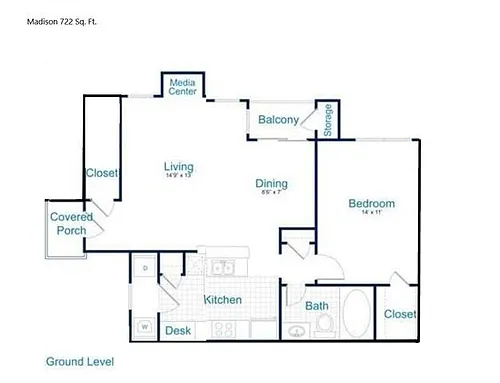 Floor plan A1A - Madison (Lower)