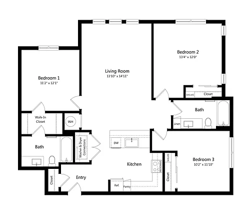 Floor plan C3 60% AMI