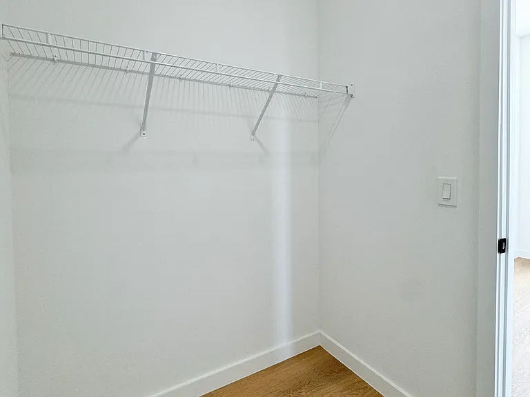 Spacious walk-in closet.
