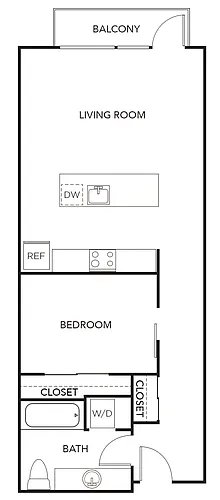 Floor plan Open 1x1 B9