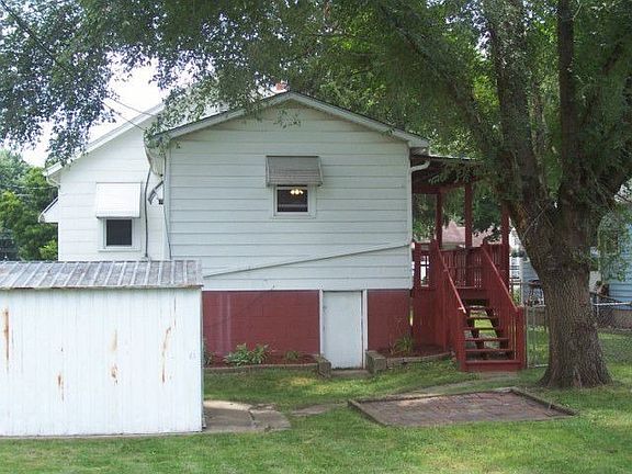Looking at the back of the house from the rear of the property