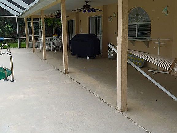 Spacious patio pool deck