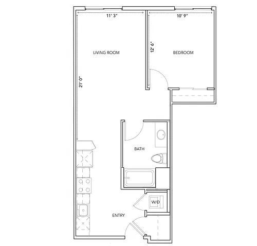 Floor plan One Bedroom
