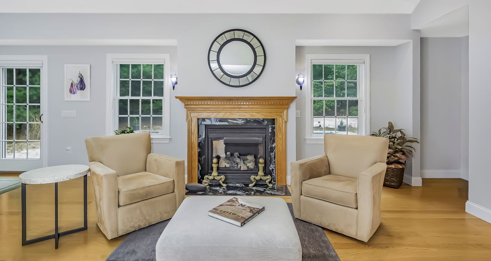  Separate fireside conversation area