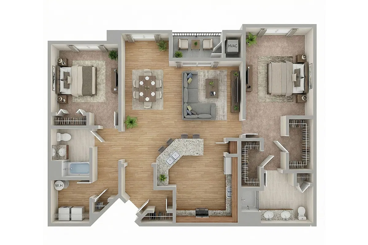 Floor plan Two Bedroom H