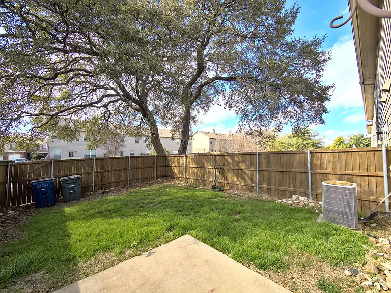 Private backyard