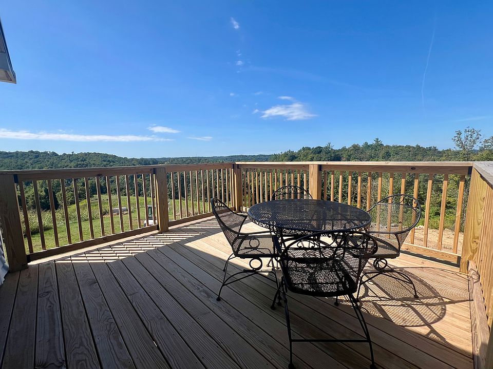 This is the view off your private deck. You should see it in the fall! It's truly better in person!