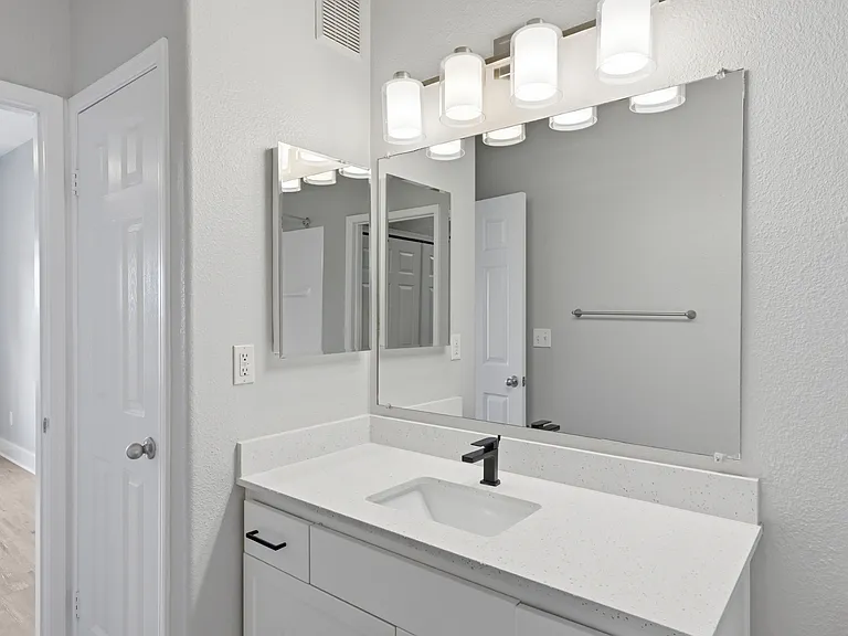Bright, clean bathrooms made for daily ease.