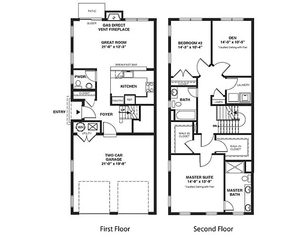 Floor plan Exeter Townhome