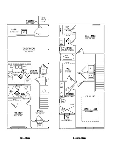 Floor plan Townhome Interior Unit