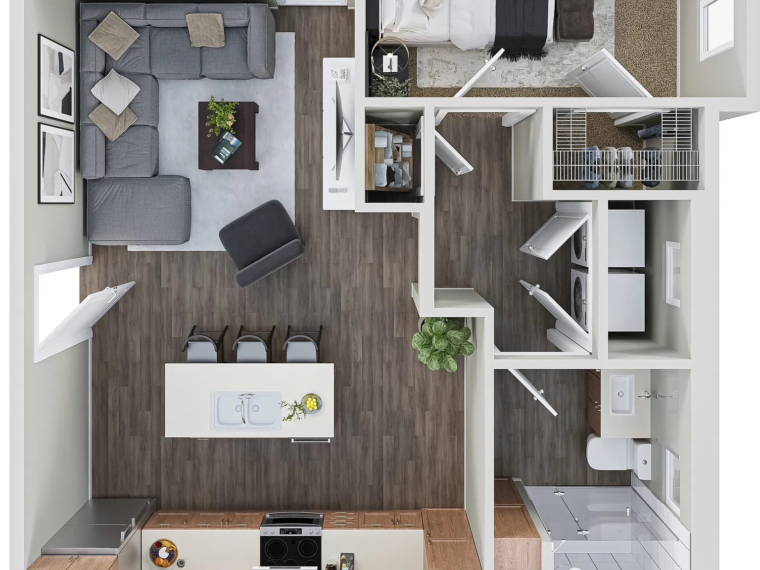 1 bed, 792 sqft, $1,707 — Photo 2