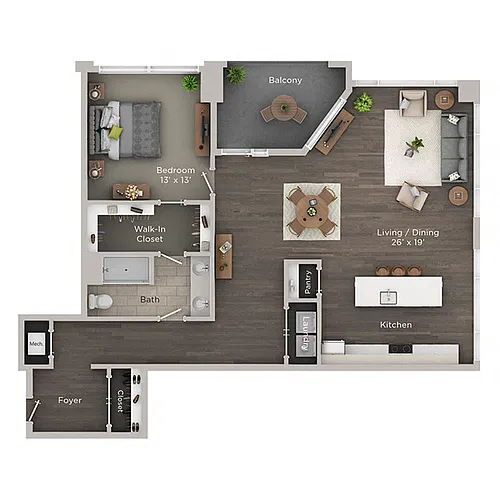 Floor plan The Roebling