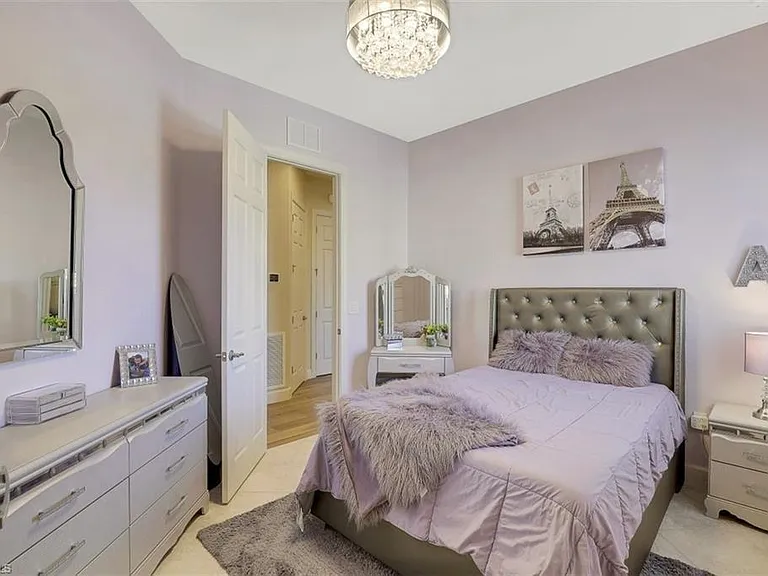 Full bedroom has tempur-pedic mattress, 1 nightstand, dresser, chest, and makeup table.