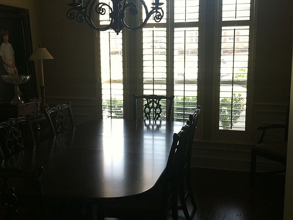 View of Dining Room - Large Window with Planation Blinds