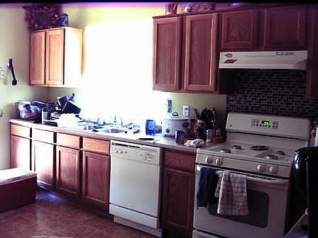 half of the kitche shown