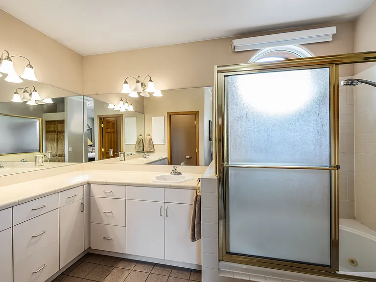 Primary bathroom with jetted tub