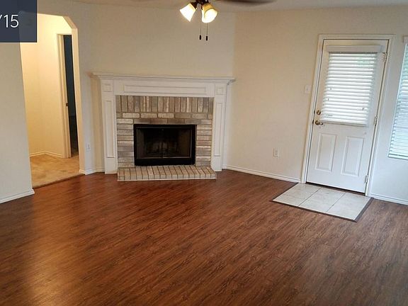 Wood burning fireplace