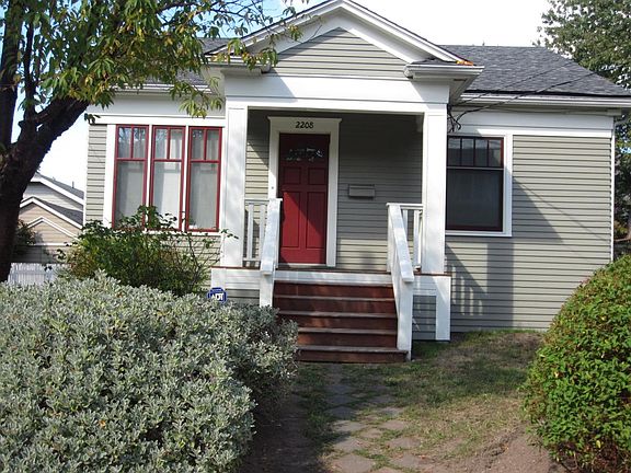 Front of house, located on a quiet street, kind neighbors.