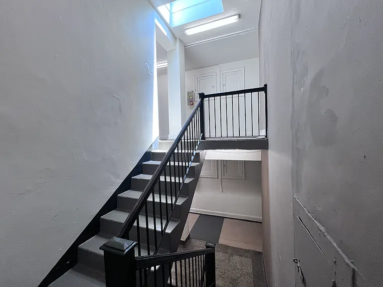 The stairwell.