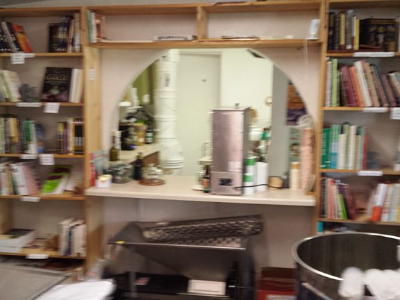 Books, Grape Crusher, Coffee