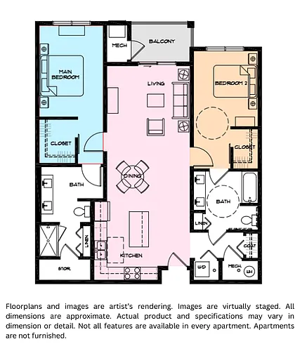 Floor plan 2 Bedroom