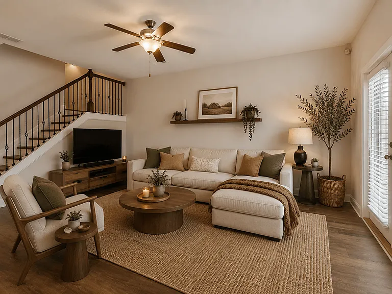 Elegant view of the living room.