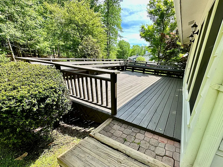 Very Large Deck (Just off of the Sunroom) with wrap around seating