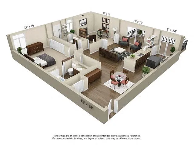Floor plan A8 Den