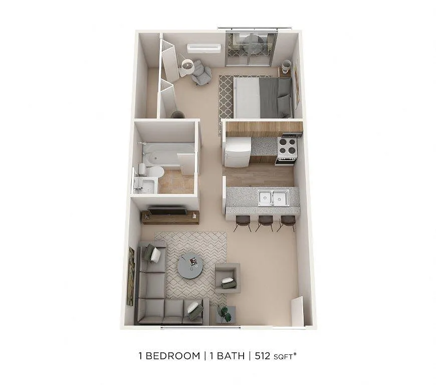 Floor plan One Bedroom
