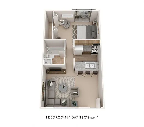 Floor plan One Bedroom