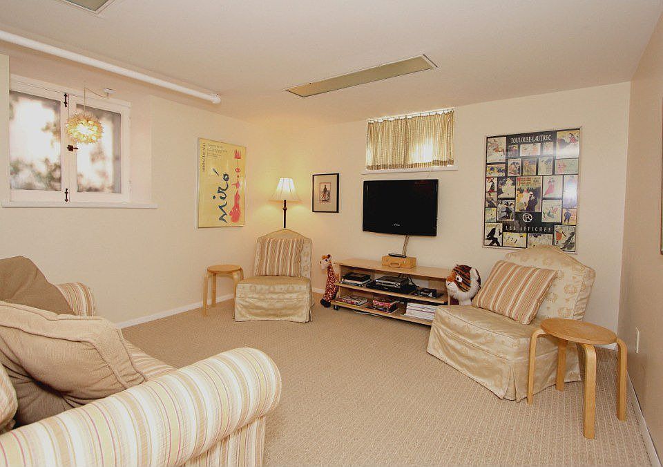 Family room in lower level