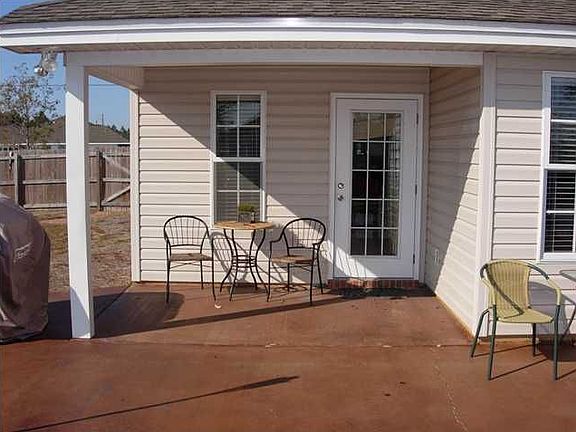 Open patio in back yard