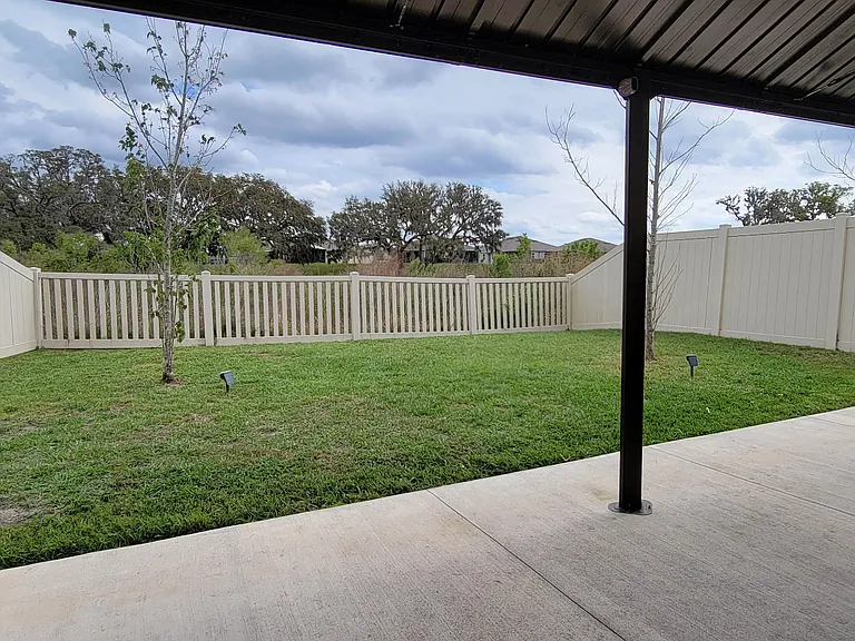 View under gazebo