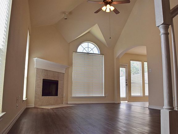 Spacious living room with vaulted ceiling