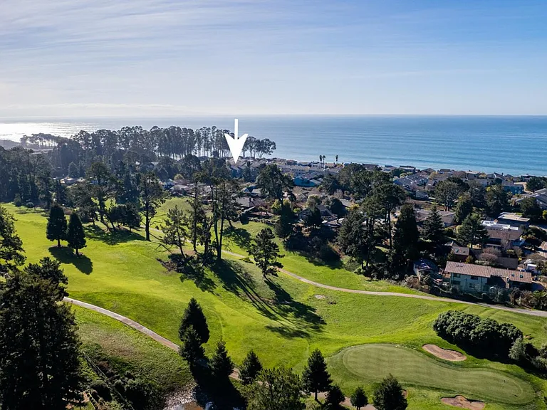 View from golf course the ocean